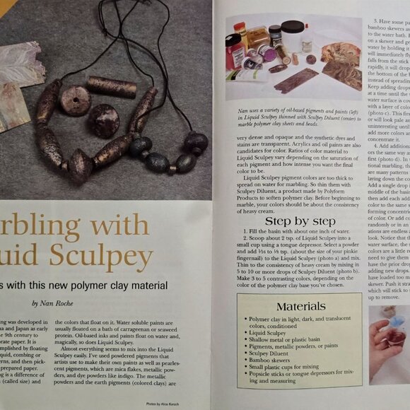 Bead And Button Magazine April 1998 Brick Stitch Sculpturs To Weave - Picture 12 of 16